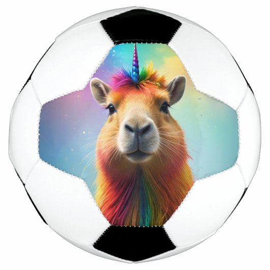 Prismhorn: Der Regenbogen Capybaraicorn Fußball (Vorderseite)