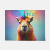 Prismhorn: Der Regenbogen Capybaraicorn Fußmatte (Vorderseite)