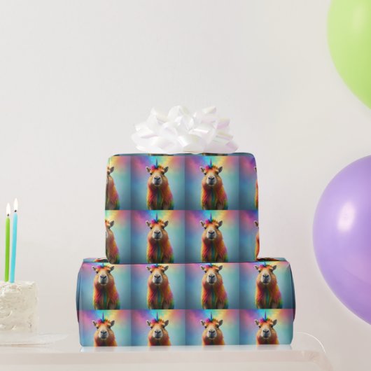 Prismhorn: Der Regenbogen Capybaraicorn Geschenkpapier (Partygeschenke)