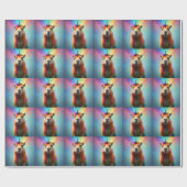 Prismhorn: Der Regenbogen Capybaraicorn Geschenkpapier (Flach)