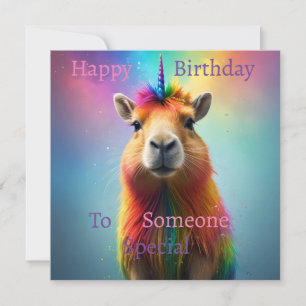 Prismhorn: Der Regenbogen Capybaraicorn Karte