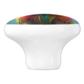 Prismhorn: Der Regenbogen Capybaraicorn Keramikknauf (Seitenansicht)