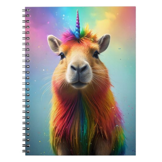 Prismhorn: Der Regenbogen Capybaraicorn Notizblock (Vorderseite)
