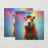 Prismhorn: Der Regenbogen Capybaraicorn Save The Date (Vorne/Hinten)