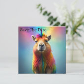 Prismhorn: Der Regenbogen Capybaraicorn Save The Date (Stehend Vorderseite)