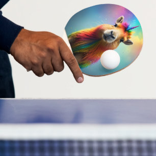 Prismhorn: Der Regenbogen Capybaraicorn Tischtennis Schläger