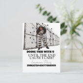 Prison Cards Long Distance Doing Time Postkarte (Stehend Vorderseite)