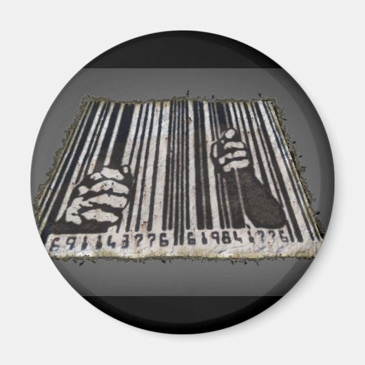 PRISON JAIL BAR CODE MAGNET (Vorne)
