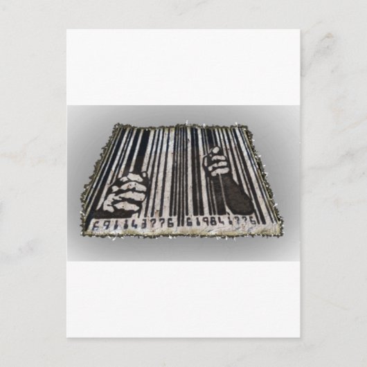 PRISON JAIL BAR CODE POSTKARTE (Vorderseite)
