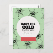 Prison Long Distance Winter Christmas Snowglobe Postkarte (Vorne/Hinten)