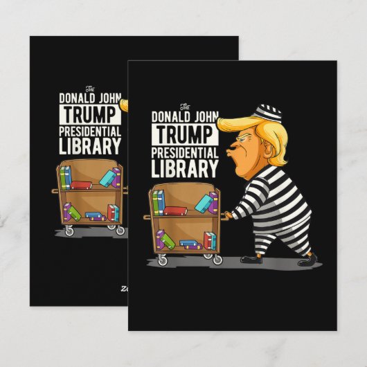 Prison Trump Presidential Library Feiertagskarte (Vorne/Hinten)