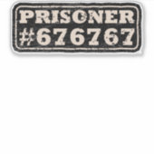 Prisoner 67 Meme Aufkleber (Vorderseite)