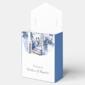 Pristine Blue and White Santorini Wedding Geschenkschachtel (Geöffnet)