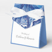 Pristine Blue and White Santorini Wedding Geschenkschachtel (Vorderseite)