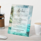 Pristine Tropical Beach Wedding Drinks or Bar Menu Sockelschild (In SItu)