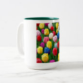 Pristine Tulips Mug Zweifarbige Tasse (Vorderseite Links)
