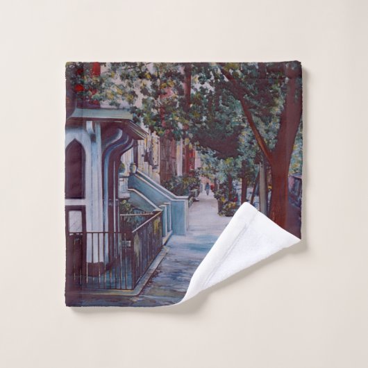 Pristine Walk auf der 19th Street, NYC Badhandtuch Set (Waschlappen)