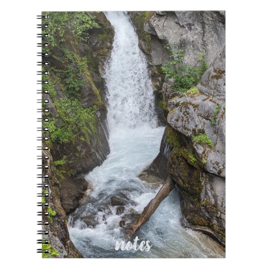 Pristine Waterfall Landscape Photo Notizblock (Vorderseite)