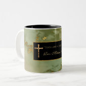 Pritholische Priesterbrustkreuz Marmorklausel Zita Zweifarbige Tasse (Vorderseite Links)
