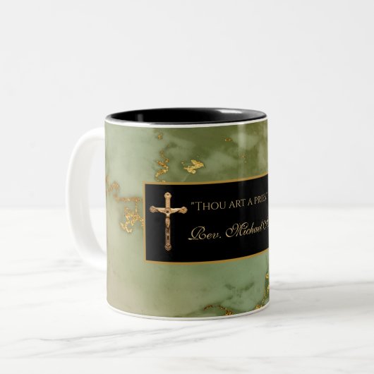 Pritholische Priesterbrustkreuz Marmorklausel Zita Zweifarbige Tasse (Vorderseite Links)