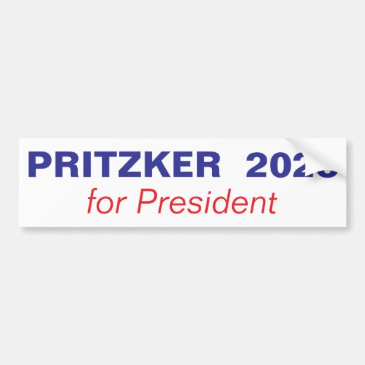 Pritzker 2028 für den Präsidenten Autoaufkleber (Vorne)
