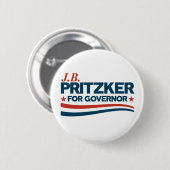 PRITZKER - JB Pritzker für Gouverneur Button (Vorne & Hinten)