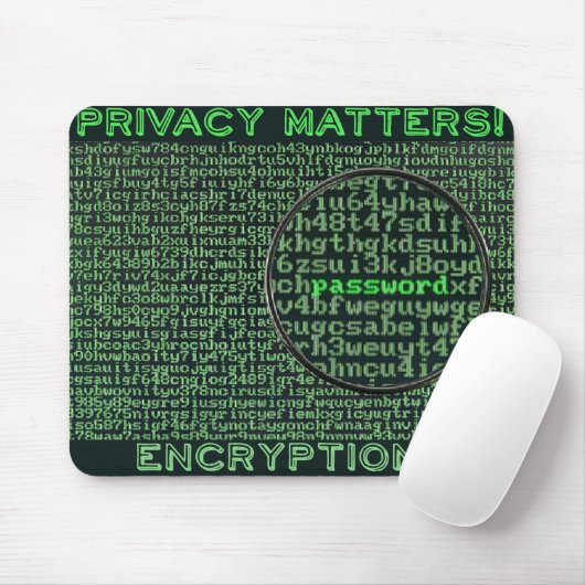 Privacy matters 128 Bit mousepad, encryption, Mousepad (Mit Mouse)