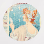 Privat Livemont - Real Manufacture of Corsets Etiketten (Design 2)