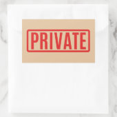 privat rechteckiger aufkleber (Tasche)