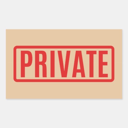 privat rechteckiger aufkleber (Vorderseite)
