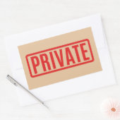 privat rechteckiger aufkleber (Umschlag)
