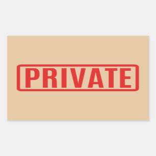 privat rechteckiger aufkleber