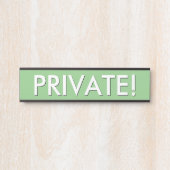 "PRIVAT!" Schild (Vorderseite )
