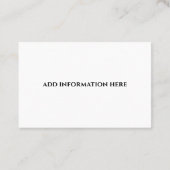 Privatauge Moderner Privatdetektor Business C Visitenkarte (Rückseite)