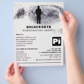 Privataugendesign, Privatdetektiv Flyer (Hand)