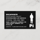 Privataugendesign, Privatdetektiv Visitenkarte (Rückseite)