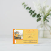 Privatbusfahrer, Gelbe Schulbuskarte Visitenkarte (Stehend Vorderseite)