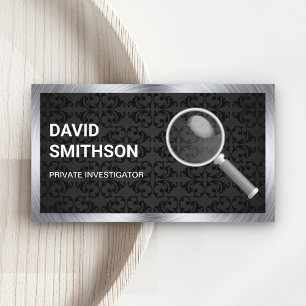 Privatdetektiv Black Damask Visitenkarte