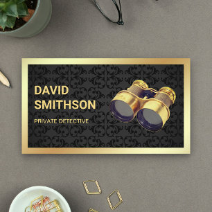 Privatdetektiv Black Damask Visitenkarte