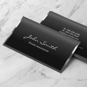 Privatdetektiv Coole Metallgrenze Visitenkarte