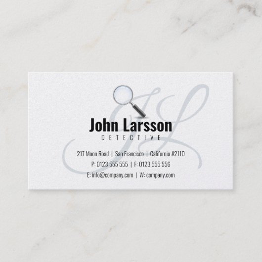 Privatdetektiv | Detective Business Card Visitenkarte (Vorderseite)