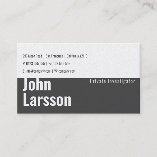 Privatdetektiv | Detektiv Visitenkarte (Vorderseite)