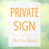 Private Anmeldung nicht lesen Fensteraufkleber (Blatt 3)