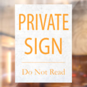 Private Anmeldung nicht lesen Fensteraufkleber (Blatt 2)