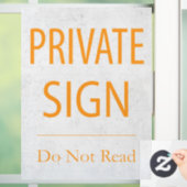 Private Anmeldung nicht lesen Fensteraufkleber (Zuhause)