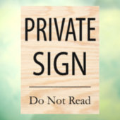 Private Anmeldung nicht lesen Fensteraufkleber (Blatt 3)