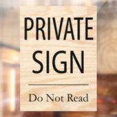 Private Anmeldung nicht lesen Fensteraufkleber (Blatt 2)