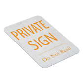 Private Anmeldung nicht lesen Magnet (Rechte Seite)