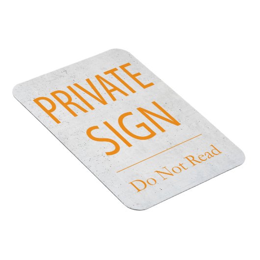 Private Anmeldung nicht lesen Magnet (Rechte Seite)