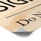 Private Anmeldung nicht lesen Poster (Ecke)